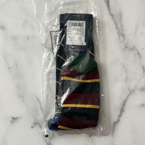 Polo by Ralph Lauren Men's Mismatch Stripes Crew Socks - Multi, Size 10-13, NWT - Picture 5 of 7
